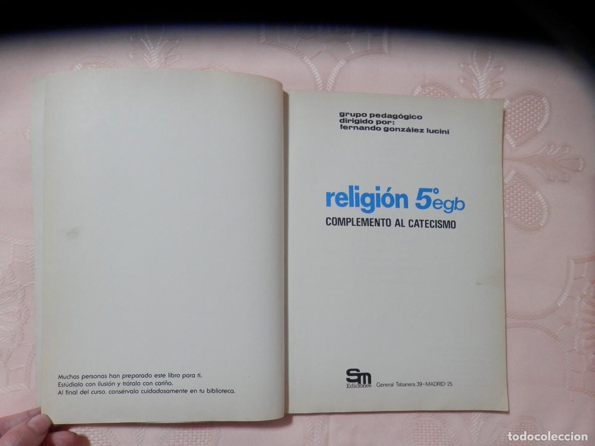 Libros de segunda mano: Religi&oacute;n 5 egb. SM. Libro de texto. - Foto 4