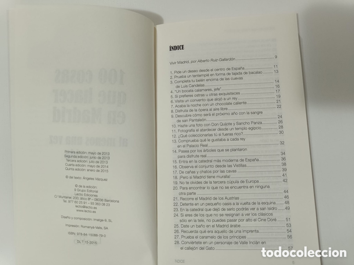 Libros de segunda mano: Libro &lsquo;100 cosas que hacer en Madrid&rsquo; - Foto 6