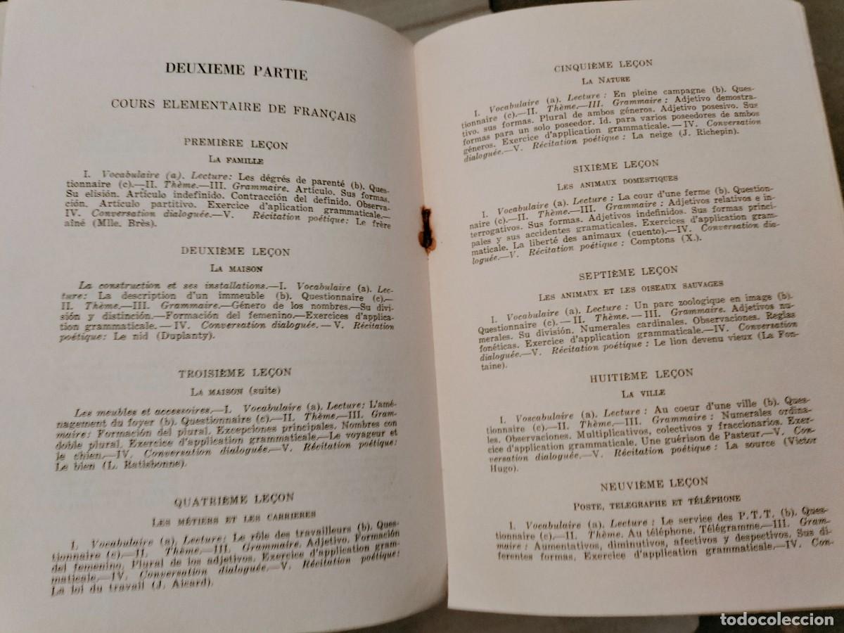 Libros de segunda mano: Programa del cours elementaire de Fran&ccedil;ais Plan 1957 - D. Juan del &Aacute;lamo 1959 - Foto 4