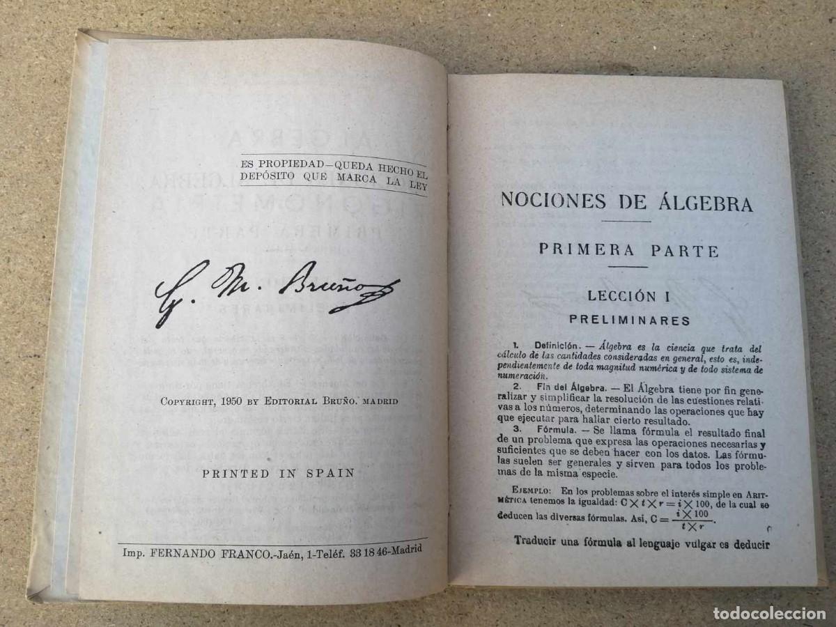 Libros de segunda mano: ALGEBRA Y TRIGONOMETRIA (EDITORIAL BRU&Ntilde;O) QUINTA EDICION - Foto 3