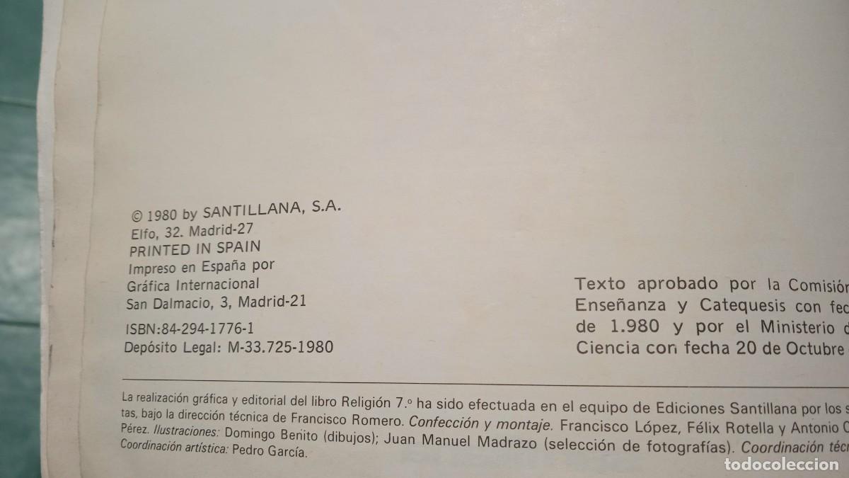 Libros de segunda mano: Religi&oacute;n 7 EGB Santillana. - Foto 3