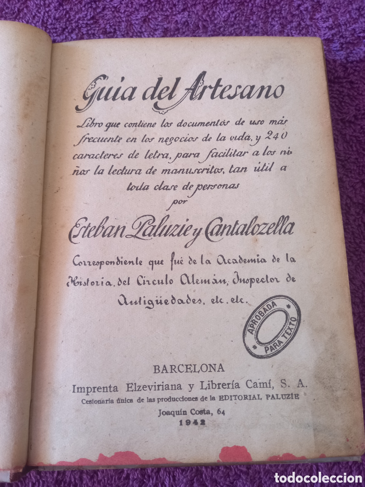 Libros de segunda mano: Gu&iacute;a del artesano. Esteban Paluzie. - Foto 6