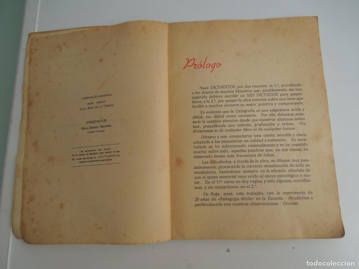 Libros de segunda mano: DICTADITOS - LIBRO DEL MAESTRO - ANDRES PASCUAL -1964 - Foto 3