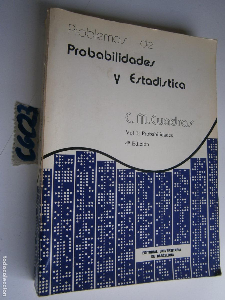 Libros de segunda mano: ANTIGUO LIBRO DE TEXTO - PROBLEMAS DE PROBABILIDADES Y ESTADISTICA - Foto 1