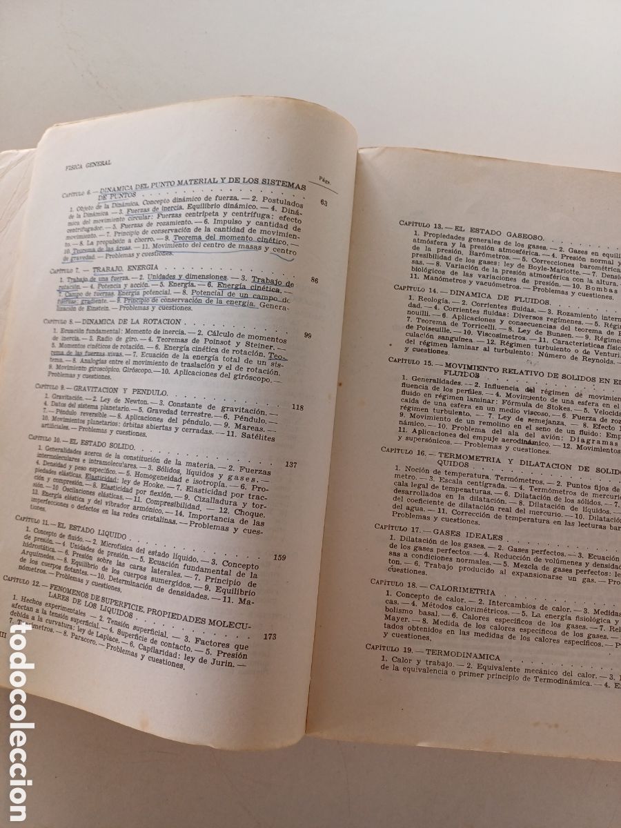Libros de segunda mano: F&iacute;sica general 6&ordf; edici&oacute;n 1974 J. CATALA - Foto 6