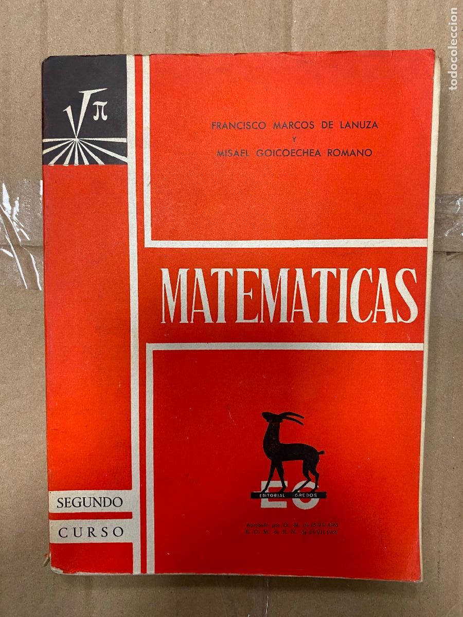 Libros de segunda mano: Matem&aacute;ticas segundo curso . Editorial Gredos - Foto 1