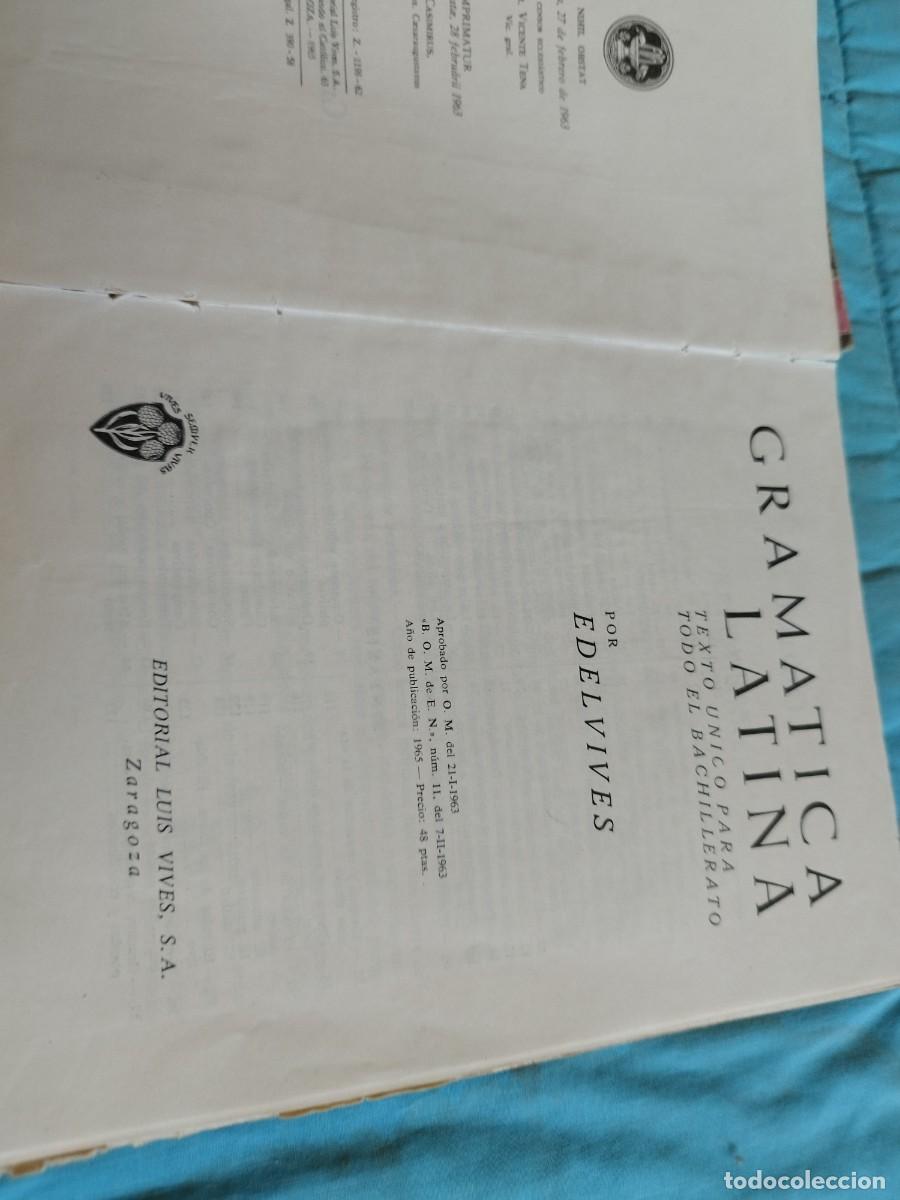 Libros de segunda mano: GRAMATICA LATINA / / EVA 207-202 / EDELVIVES - Foto 9