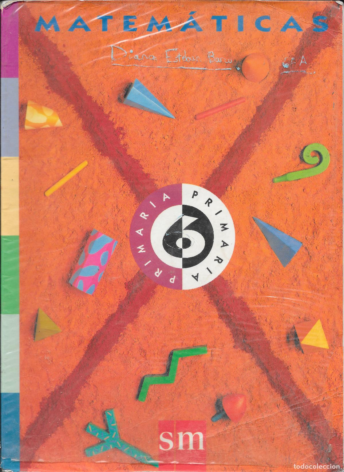 Libros de segunda mano: [Libro de texto] Matem&aacute;ticas 6&ordm; Prim. Ed. SM 1998 Forrado. Usado - Foto 1