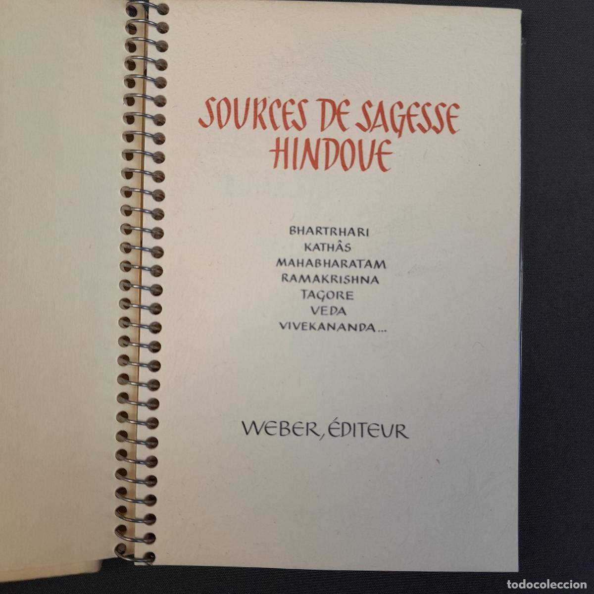 Libros de segunda mano: DOC-1183. SOURCES DE SAGESSE HINDOUE. WEBER, &Eacute;DITEUR. 1976. - Foto 8