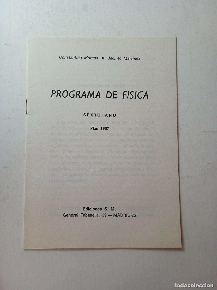 Libros de segunda mano: F&Iacute;SICA 6&ordm; CURSO EDICIONES SM 1970 - Foto 7