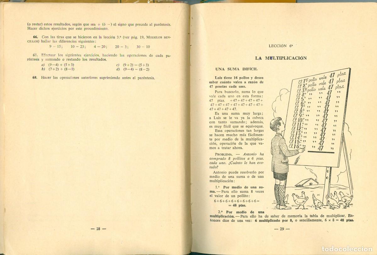 Libros de segunda mano: Matem&aacute;ticas Primer Curso. Edelvives 1957-58. - Foto 7