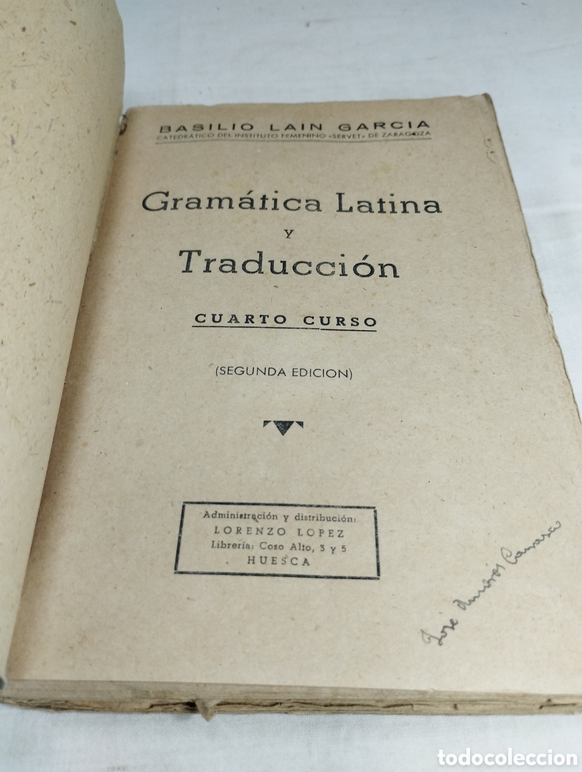 Libros de segunda mano: Gram&aacute;tica latina y traducci&oacute;n. Basilio Lain. 1943 - Foto 2