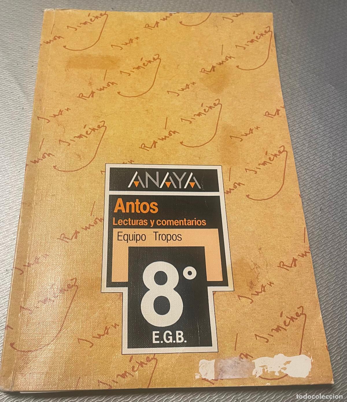 Libros de segunda mano: ANAYA ANTOS 8 EGB Lecturas y comentarios - Foto 1