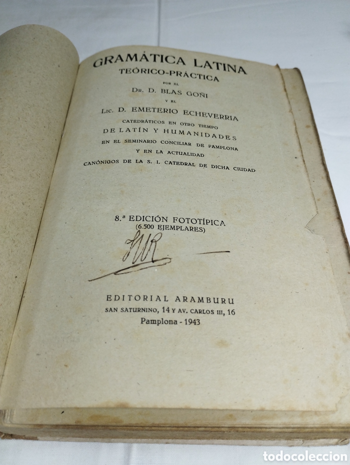 Libros de segunda mano: Gram&aacute;tica latina. Gili y Echevarr&iacute;a, 1943 - Foto 2