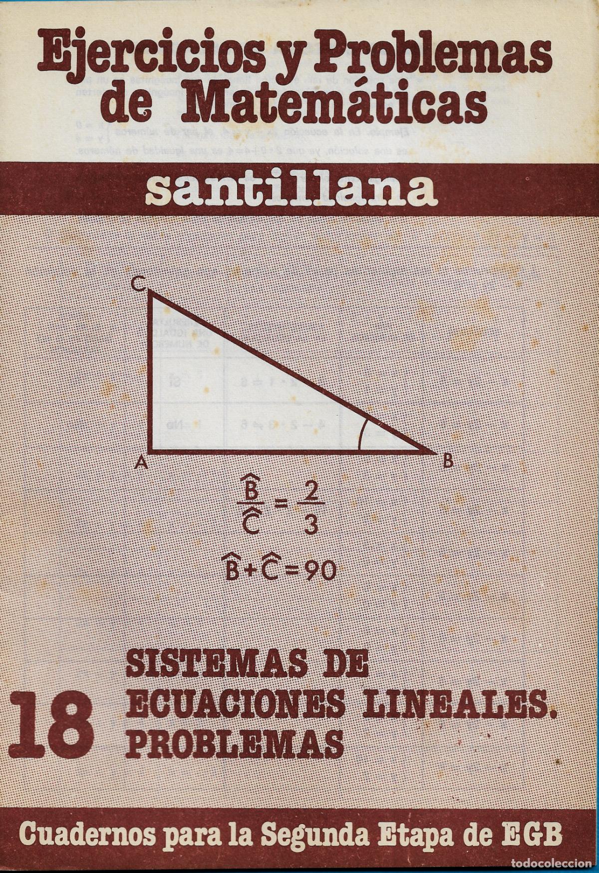 Libros de segunda mano: EJERCICIOS Y PROBLEMAS - SANTILLANA - N&ordm; 18 - 2&ordm; DE EGB - SIN USAR - Foto 1