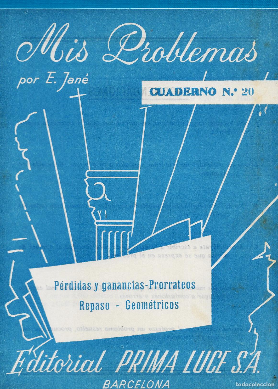 Libros de segunda mano: CUADERNO - MIS PROBLEMAS - ED. PRIMA LUCE - N 20 - SIN USAR - Foto 1