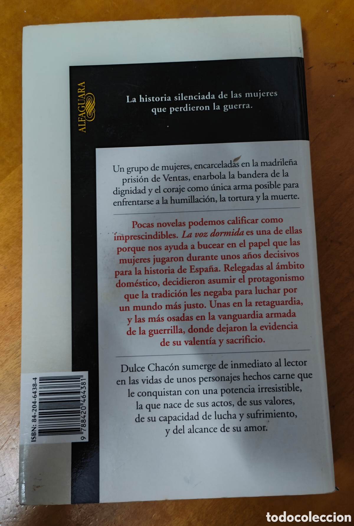 Libros de segunda mano: La voz dormida -Dulce Chacon - Foto 3