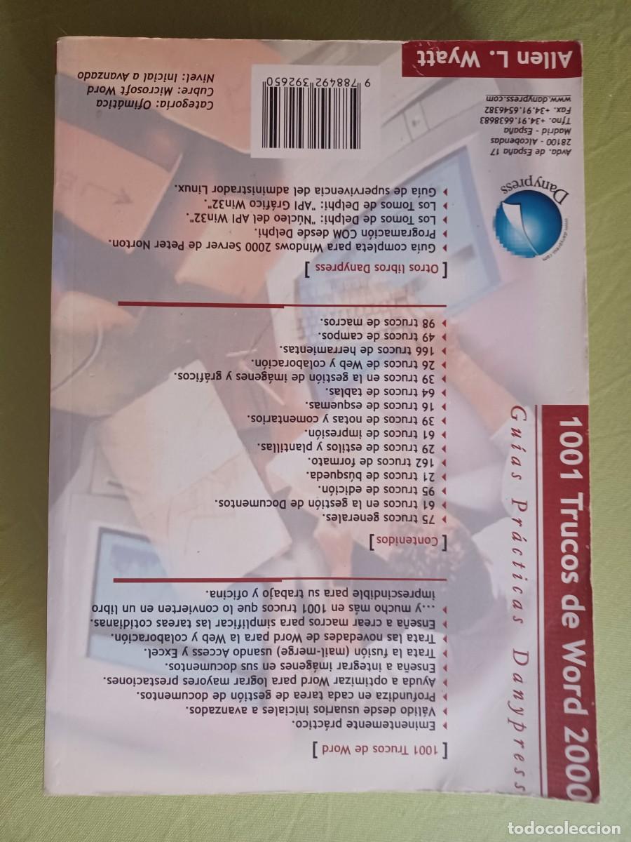 Libros de segunda mano: LIBRO INFORMATICA - 1001 TRUCOS DE WORD 2000 - DANY PRESS 2000 - Foto 2