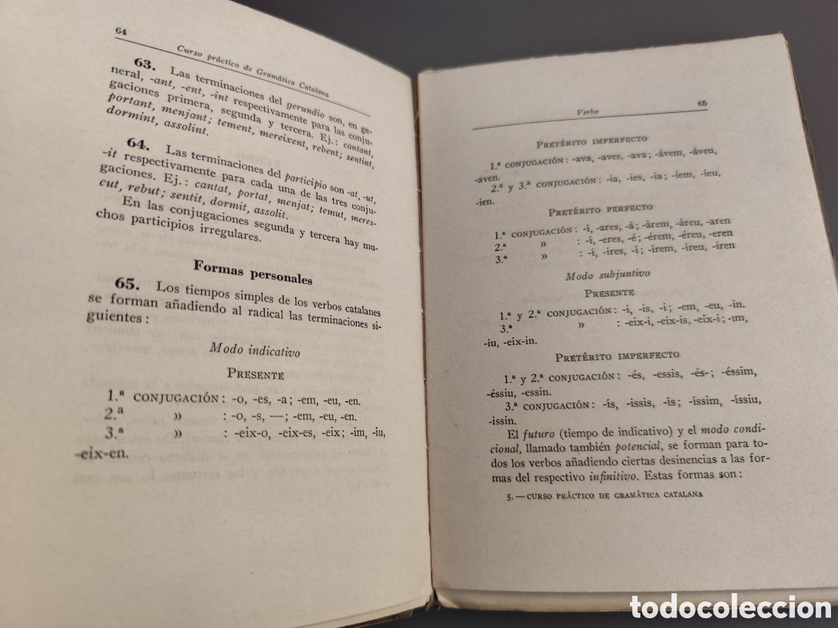 Libros de segunda mano: CURSO PR&Aacute;CTICO DE GRAM&Aacute;TICA CATALANA. VALL&Egrave;S, E. 1950 - Foto 11