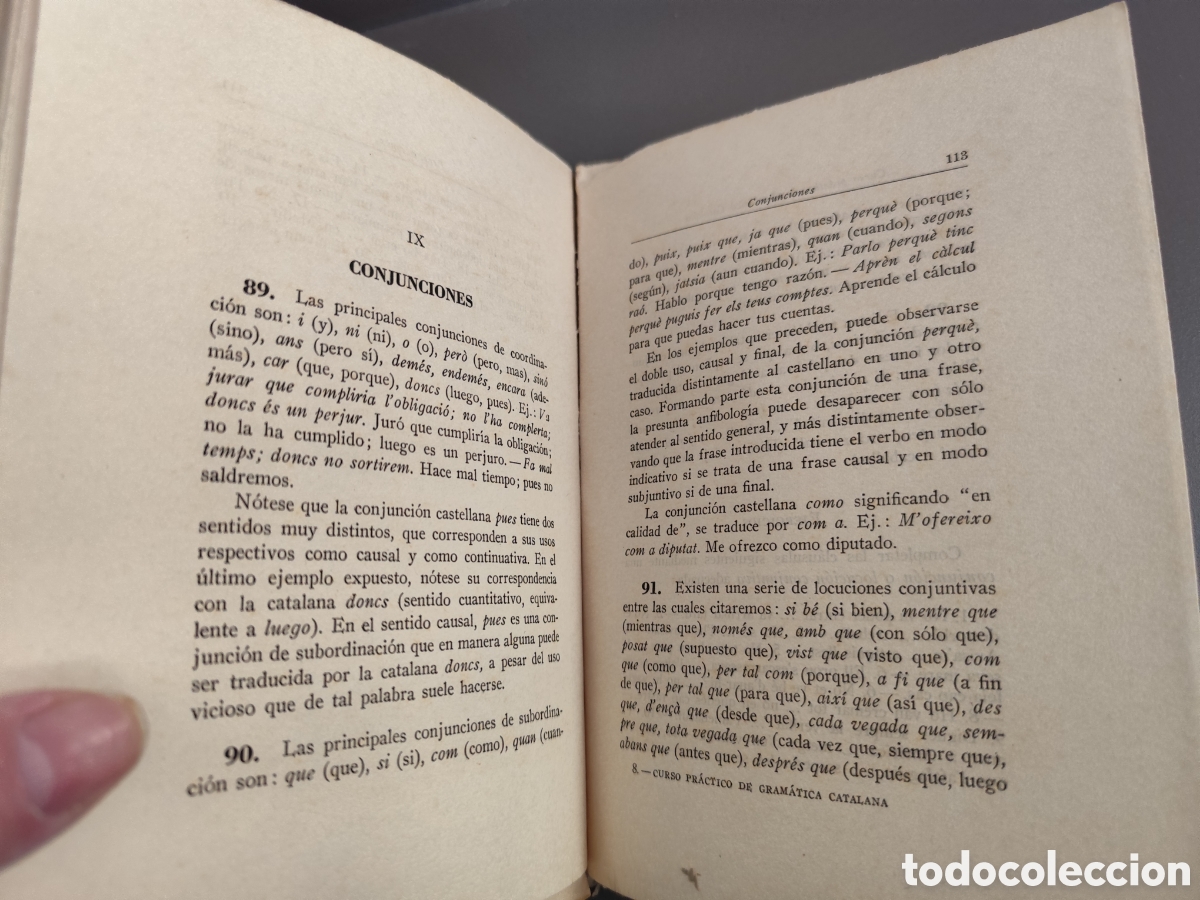 Libros de segunda mano: CURSO PR&Aacute;CTICO DE GRAM&Aacute;TICA CATALANA. VALL&Egrave;S, E. 1950 - Foto 12
