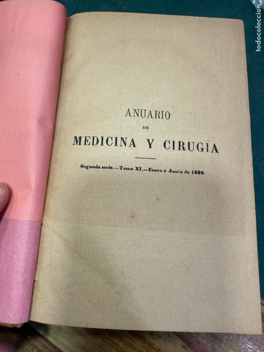 Libros de segunda mano: LIBRO ANUARIO DE MEDICINA Y CIRUGIA 11 - ENERO A JUNIO DE 1890 - Foto 3