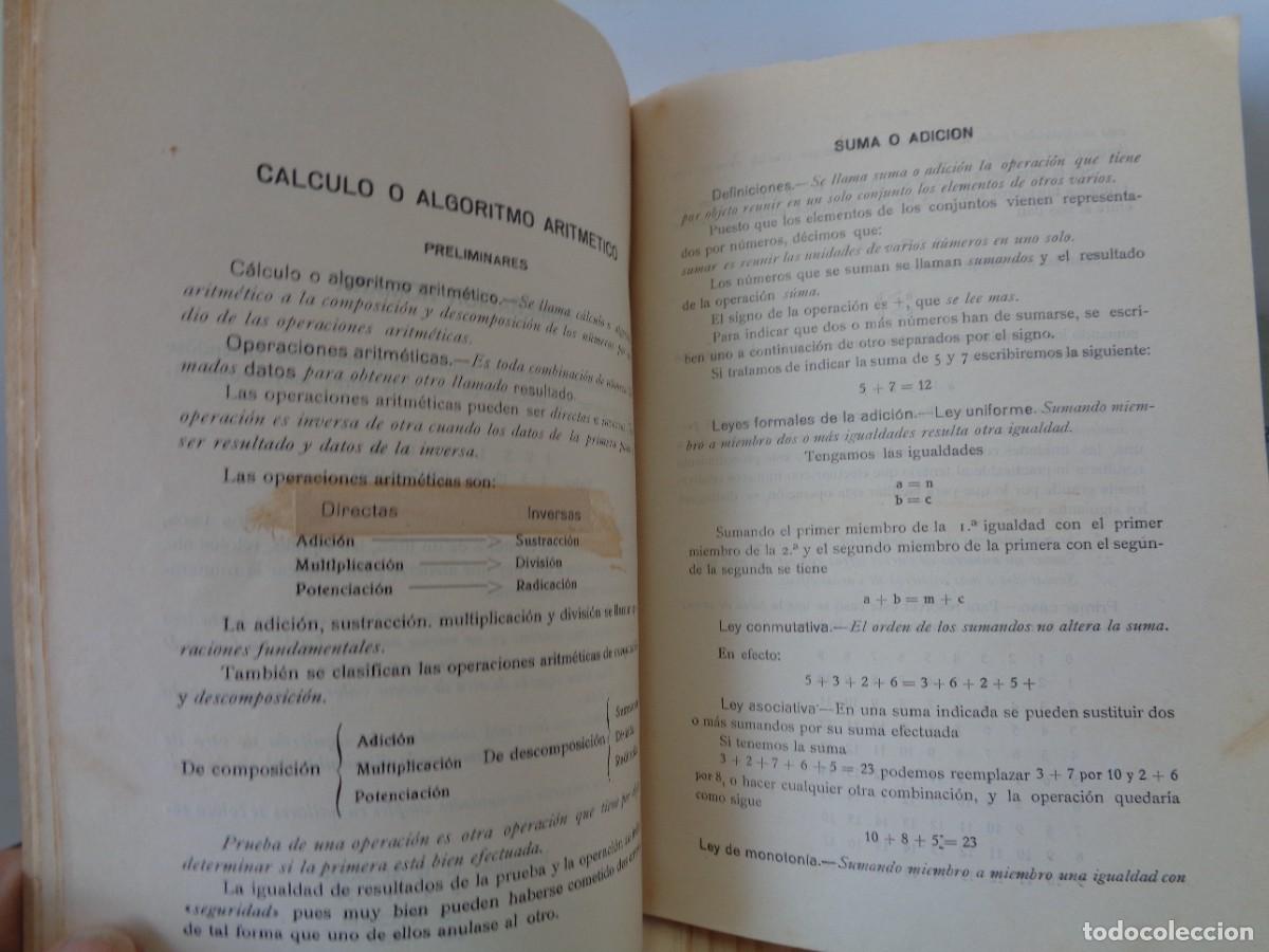 Libros de segunda mano: &iexcl;# Coleccion Escolar. ARITMETICA. + APENDICE + PROGRAMA. A&ntilde;os.- 1950... #! C-20 - Foto 9