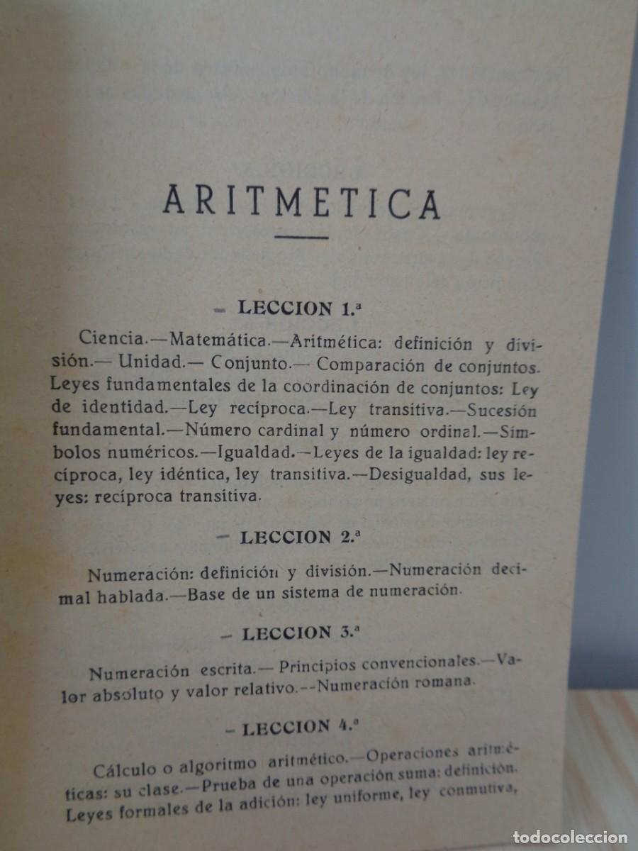 Libros de segunda mano: &iexcl;# Coleccion Escolar. ARITMETICA. + APENDICE + PROGRAMA. A&ntilde;os.- 1950... #! C-20 - Foto 19