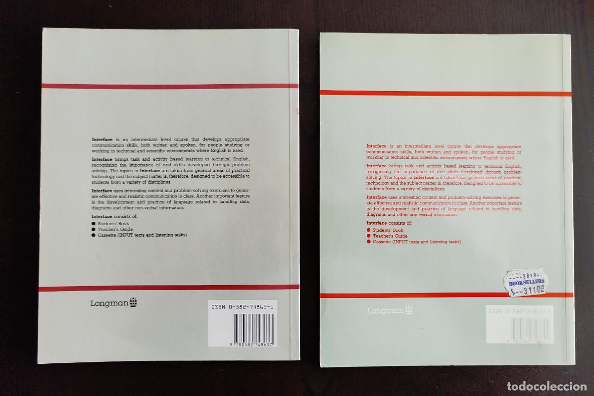 Libros de segunda mano: Interface: English for technical communication. Teachers guide & Students book. Longman. - Foto 2