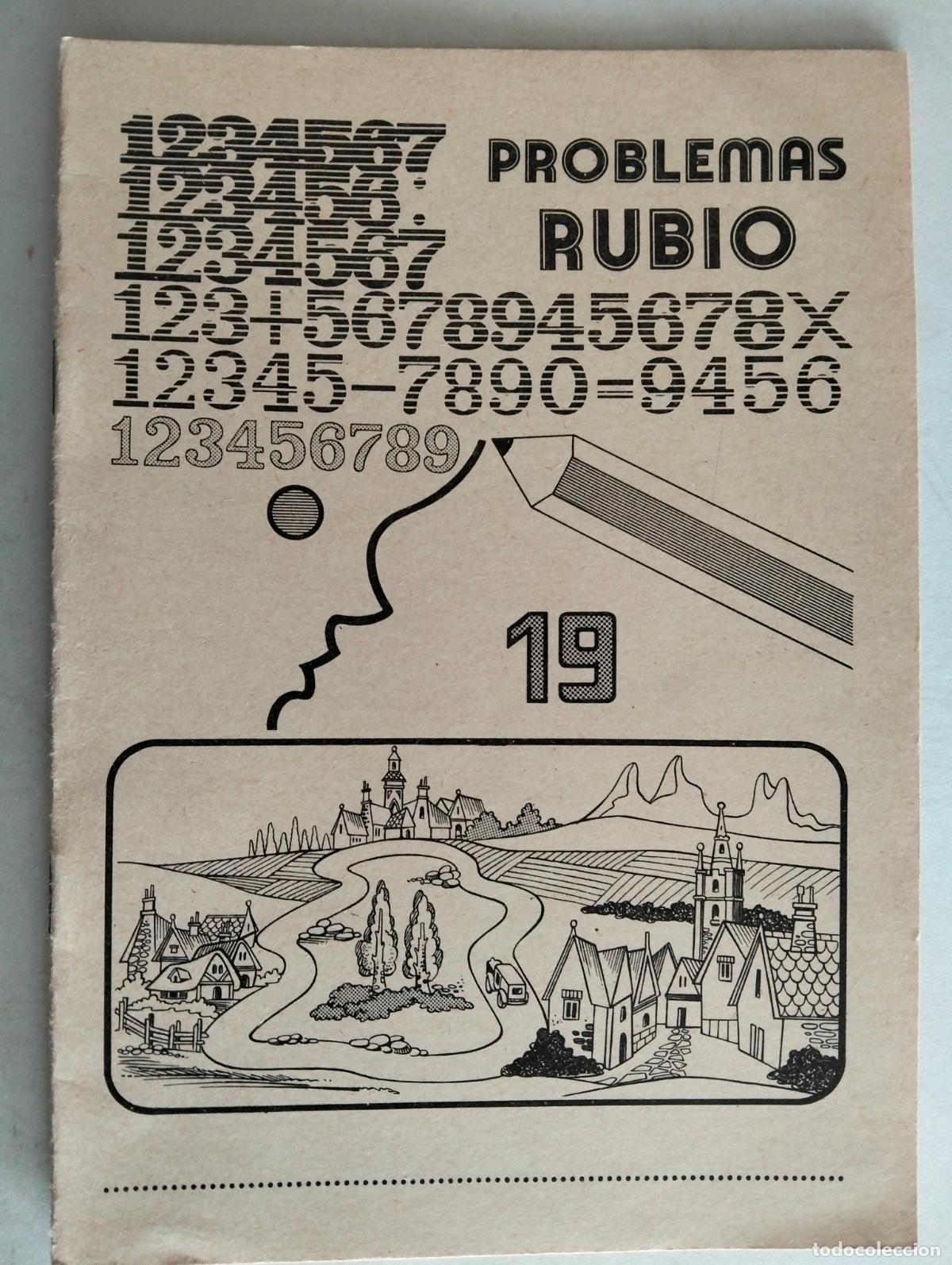 Libros de segunda mano: CARTILLA ESCOLAR PROBLEMAS RUBIO, N&ordm; 19 SIN USAR - Foto 1