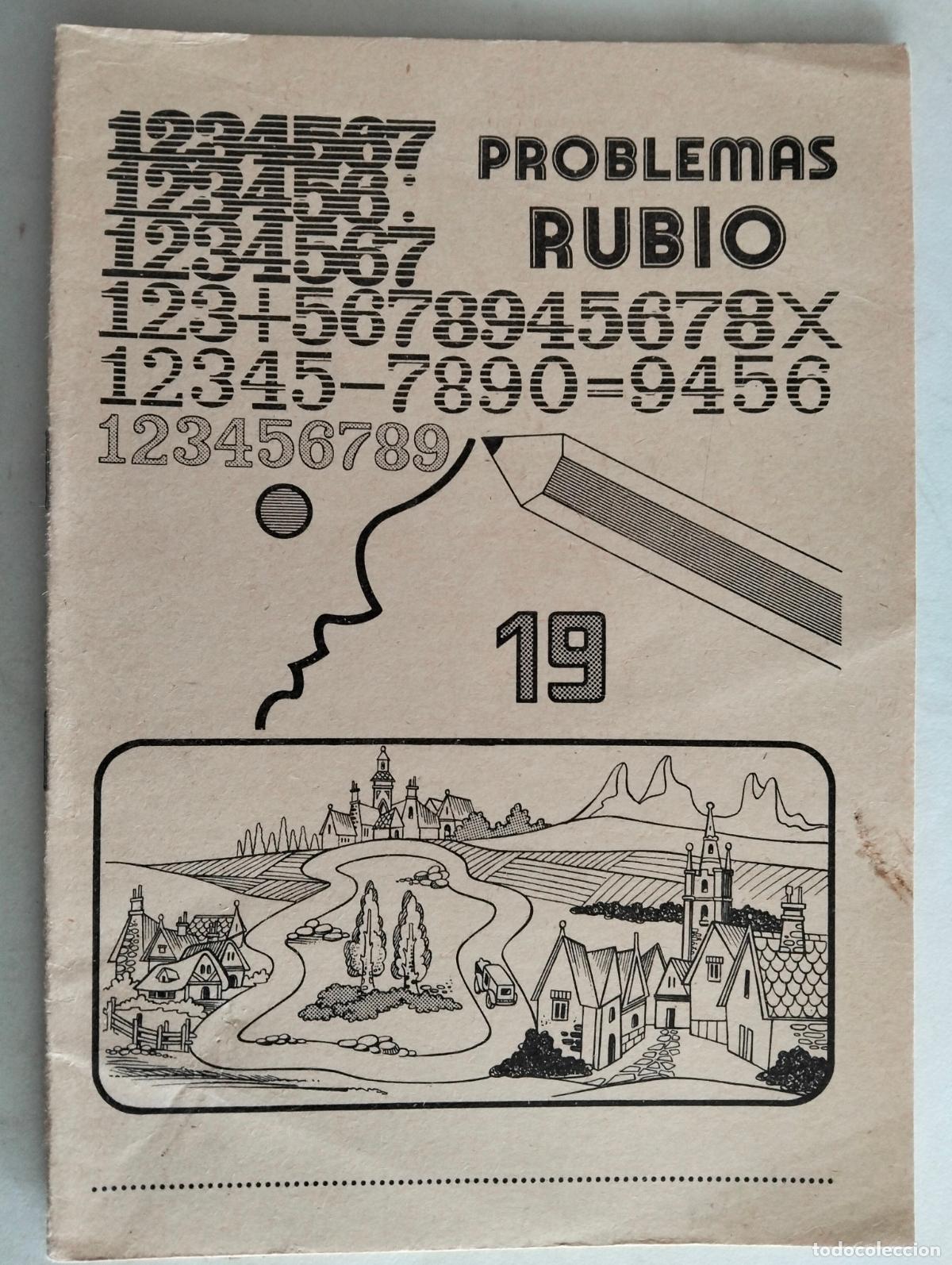 Libros de segunda mano: CARTILLA ESCOLAR PROBLEMAS RUBIO, N&ordm; 19 SIN USAR - Foto 1