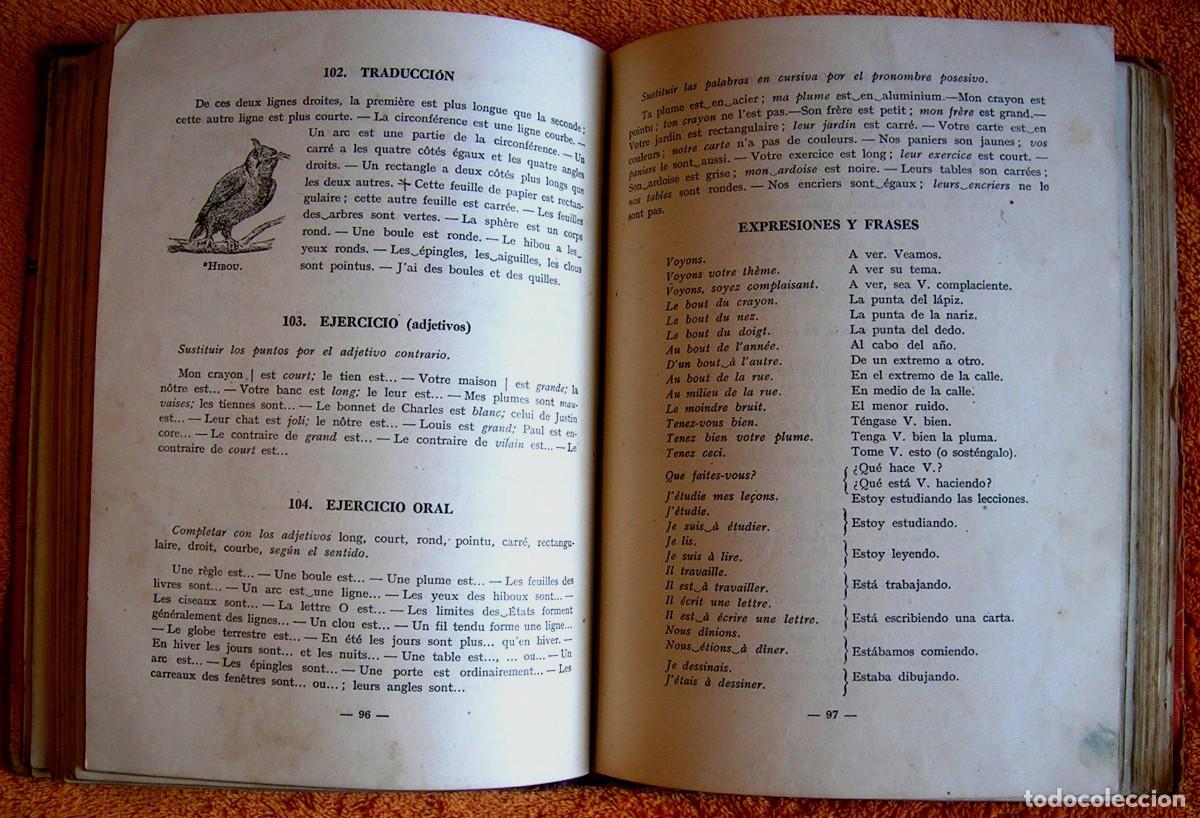 Libros de segunda mano: FRANCES LENGUA FRANCESA, PRIMER CURSO DE E.M. DE EDELVIVES, 1946. - Foto 5