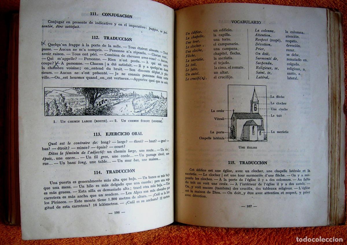 Libros de segunda mano: FRANCES LENGUA FRANCESA, PRIMER CURSO DE E.M. DE EDELVIVES, 1946. - Foto 7