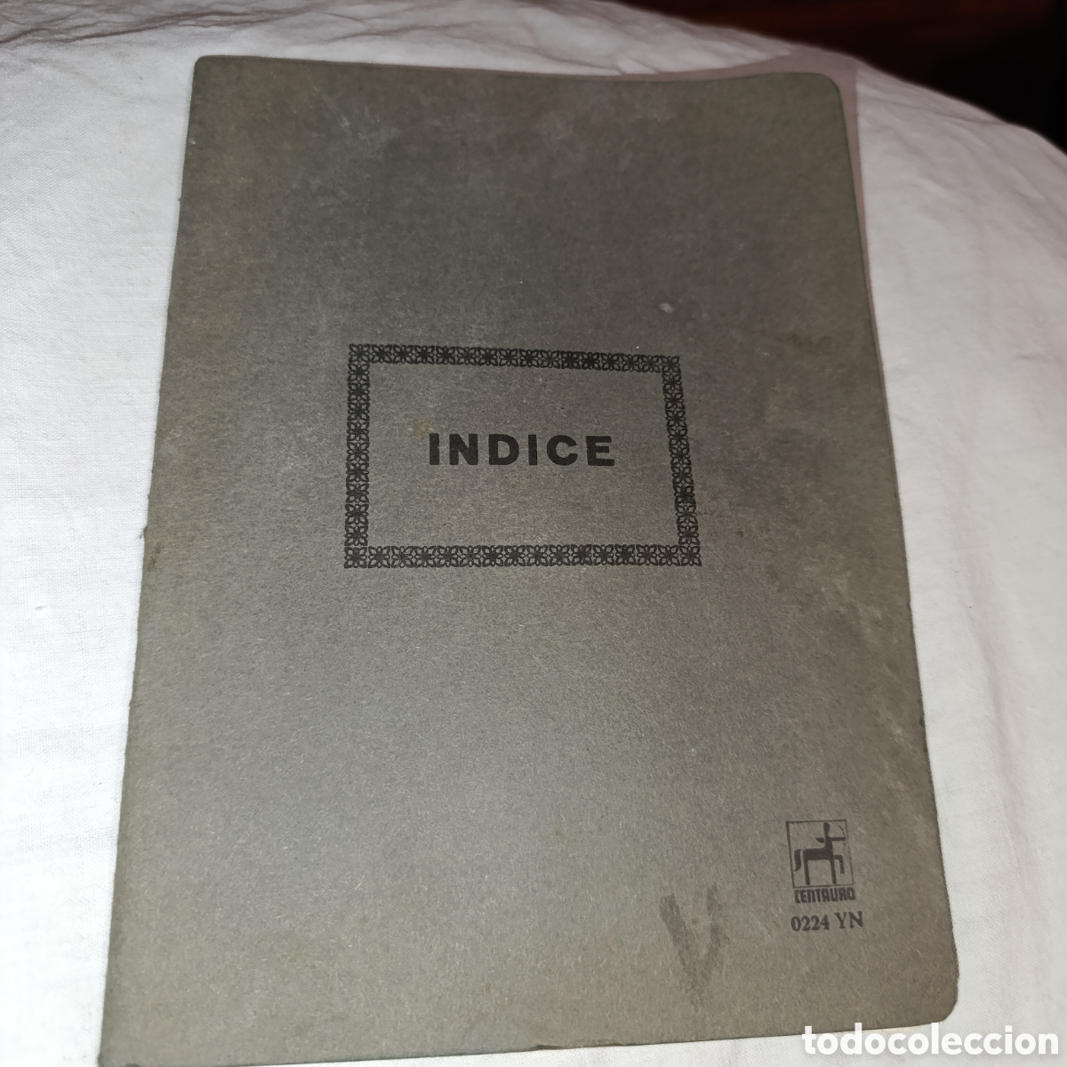 Libros de segunda mano: ANTIGUO CUADERNO &laquo;&Iacute;NDICE&raquo;,SIN USO. - Foto 1