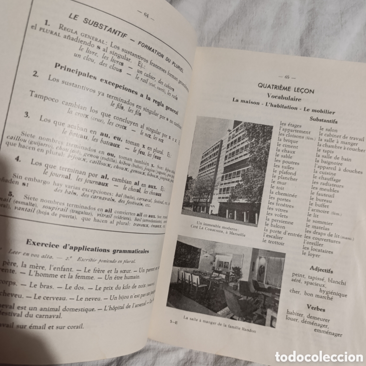 Libros de segunda mano: LENGUA FRANCESA,1958, CURSO ELEMENTAL,METODO PERRIER / EDICIONES PERRIER - Foto 2