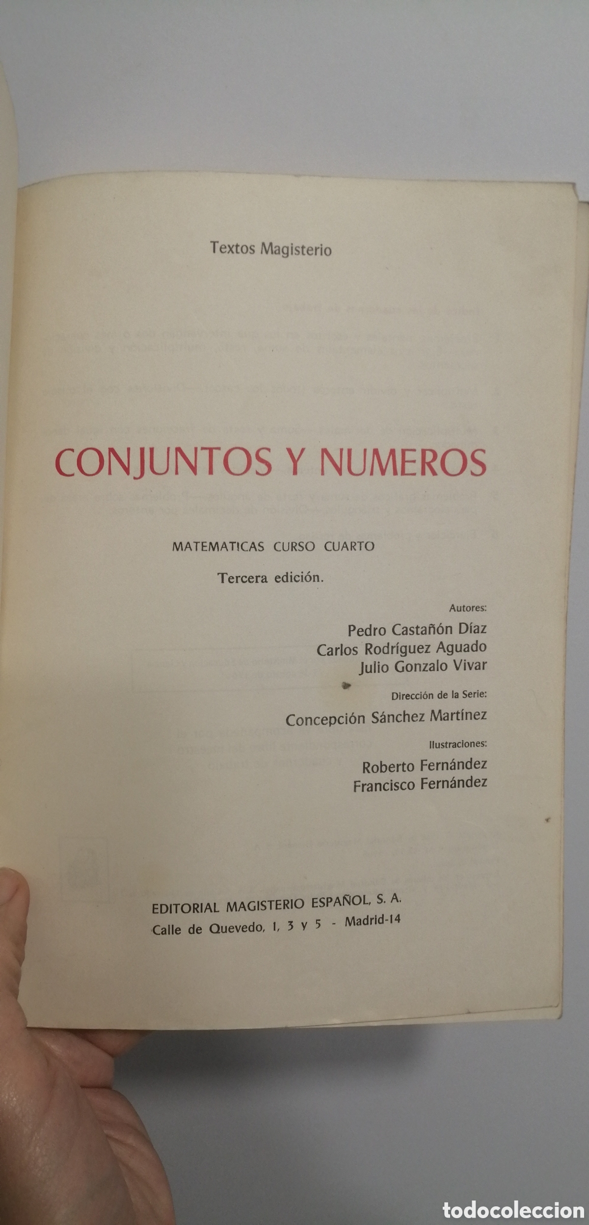 Libros de segunda mano: 1968 Conjuntos y n&uacute;meros 4 Editorial Magisterio Espa&ntilde;ol - Foto 3