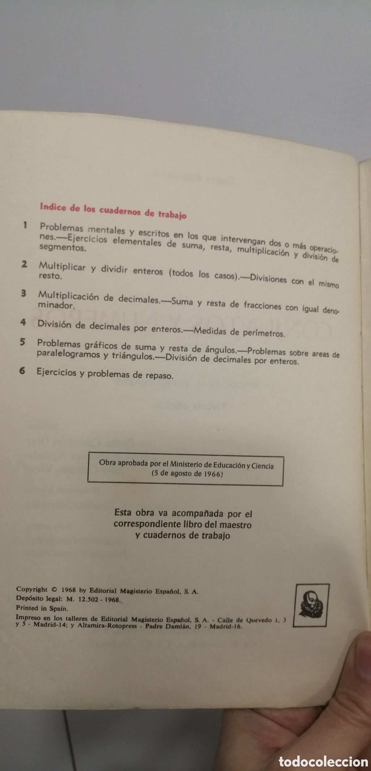 Libros de segunda mano: 1968 Conjuntos y n&uacute;meros 4 Editorial Magisterio Espa&ntilde;ol - Foto 5