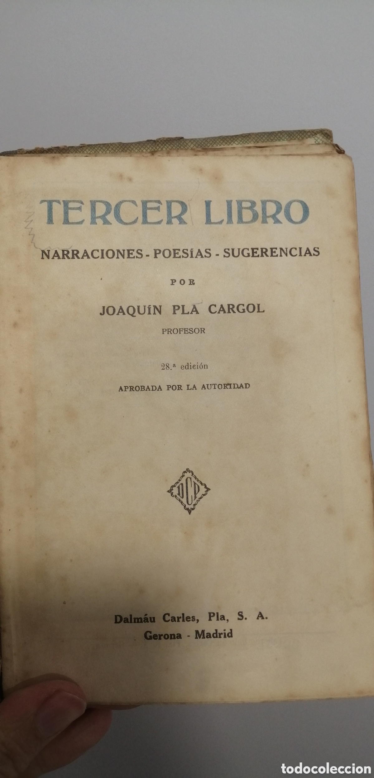 Libros de segunda mano: 1954 Tercer Libro Joaqu&iacute;n Pla Cargol - Foto 4