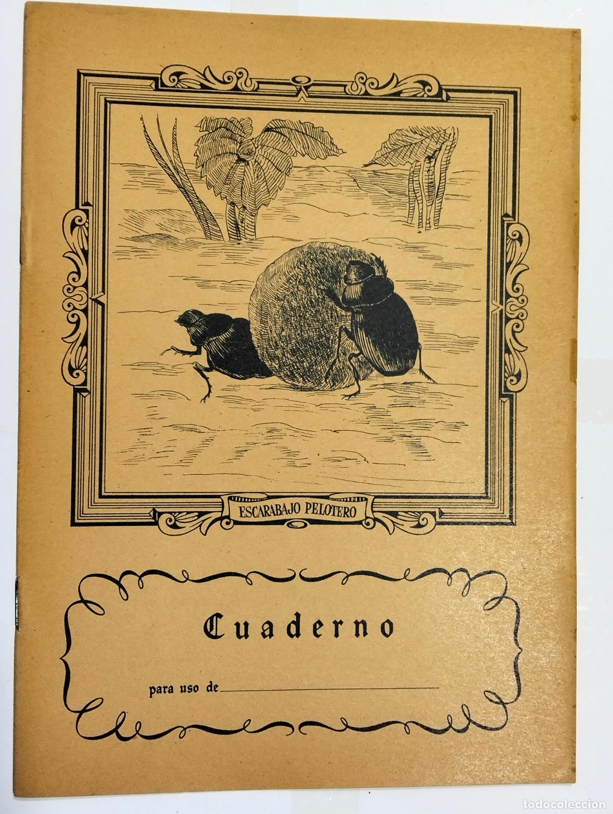 Libri di seconda mano: ANTIGUO CUADERNO UNA RAYA, PORTADA ESCARABAJO PELOTERO, TABLAS SUMAR Y MULTIPLICAR