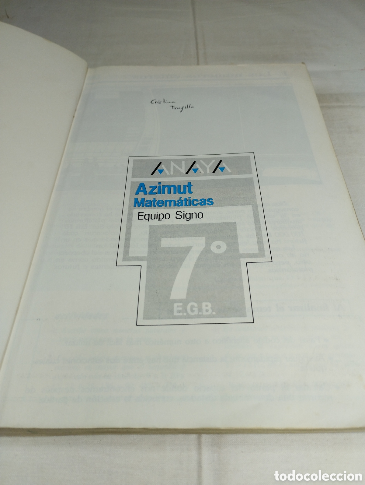 Libros de segunda mano: Azimut Matem&aacute;ticas 7 EGB. Editorial Anaya, 1983 - Foto 2