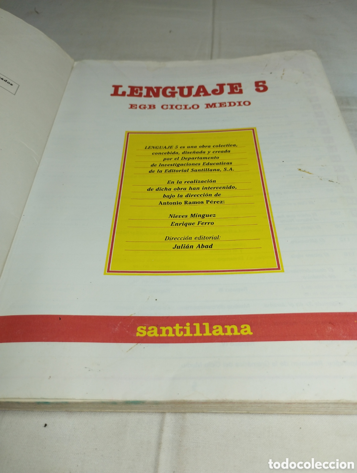 Libros de segunda mano: Lenguaje 5 EGB. Editorial Santillana, 1988 - Foto 2
