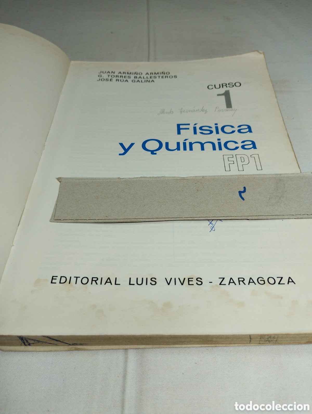 Libros de segunda mano: F&iacute;sica y qu&iacute;mica. FP1. Edelvives, 1975 - Foto 2