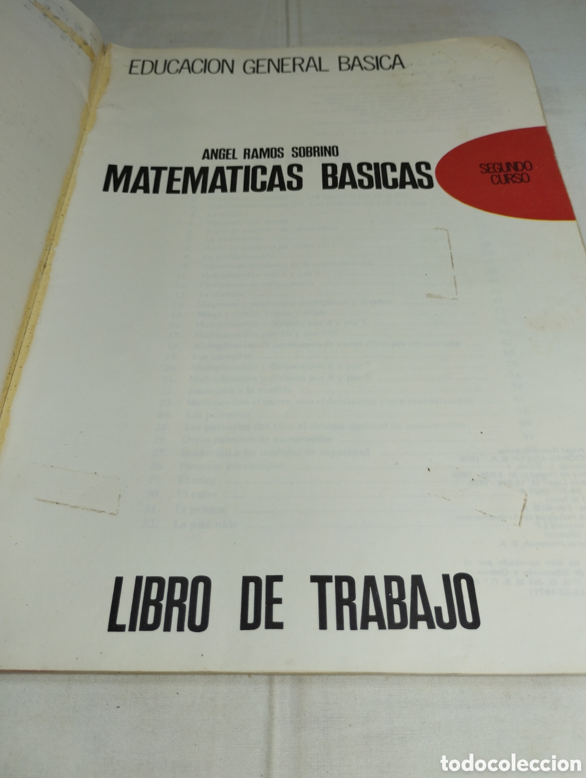 Libros de segunda mano: Matem&aacute;ticas b&aacute;sicas 2. EGB. Libro de trabajo. Editorial Anaya, 1975 - Foto 2