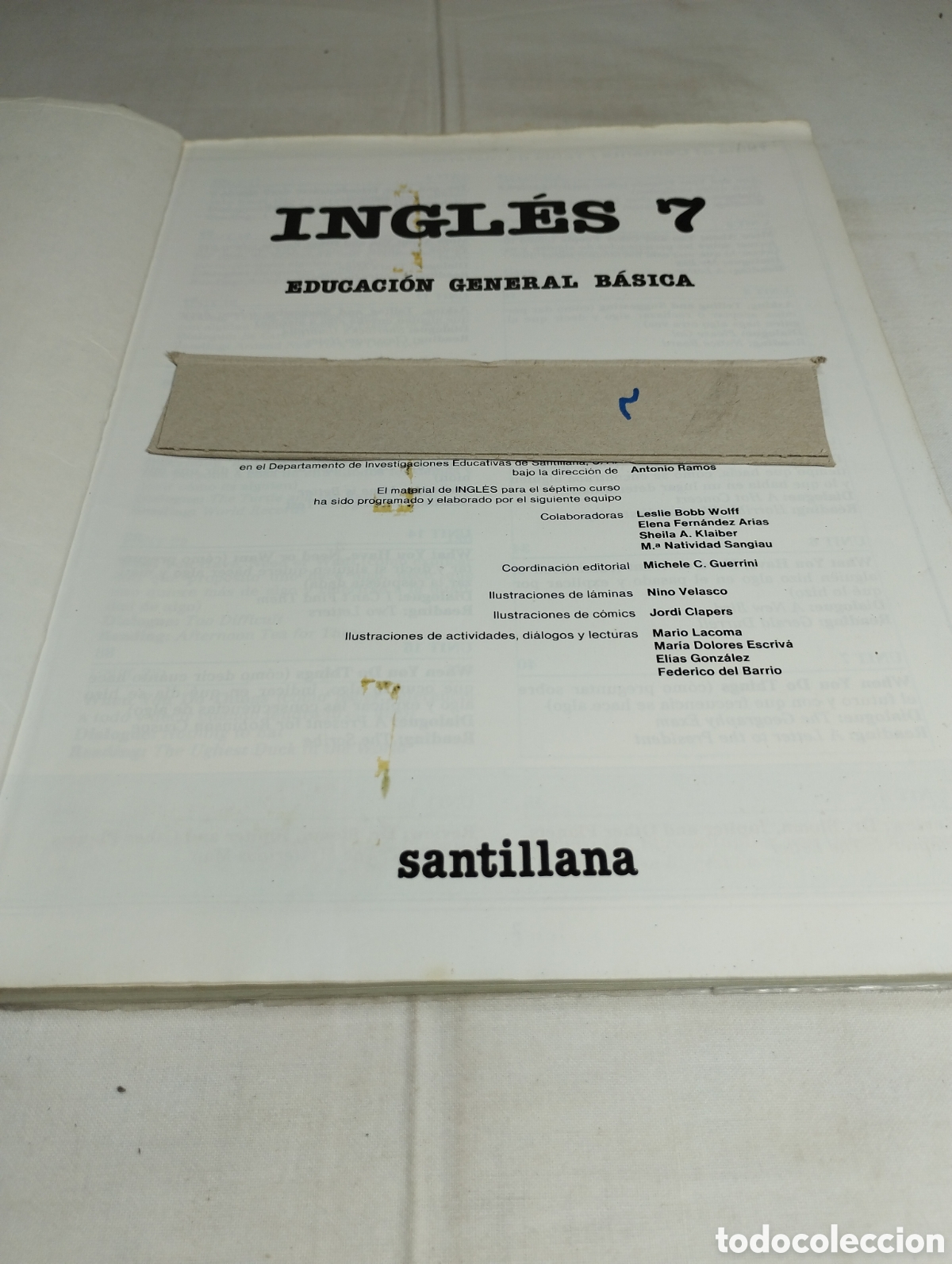 Libros de segunda mano: Ingl&eacute;s 7 EGB. Editorial Santillana, 1984 - Foto 2