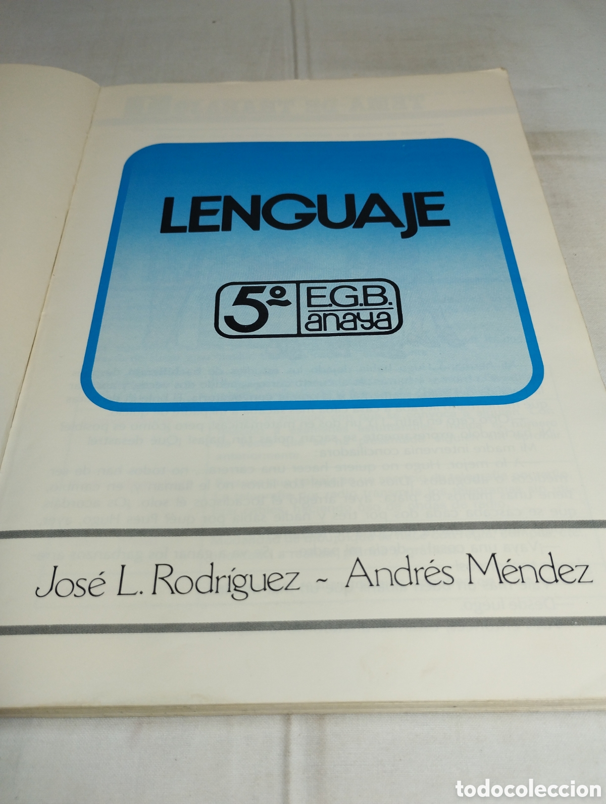 Libros de segunda mano: Lenguaje. 5&deg; EGB, Editorial Anaya, 1983 - Foto 2