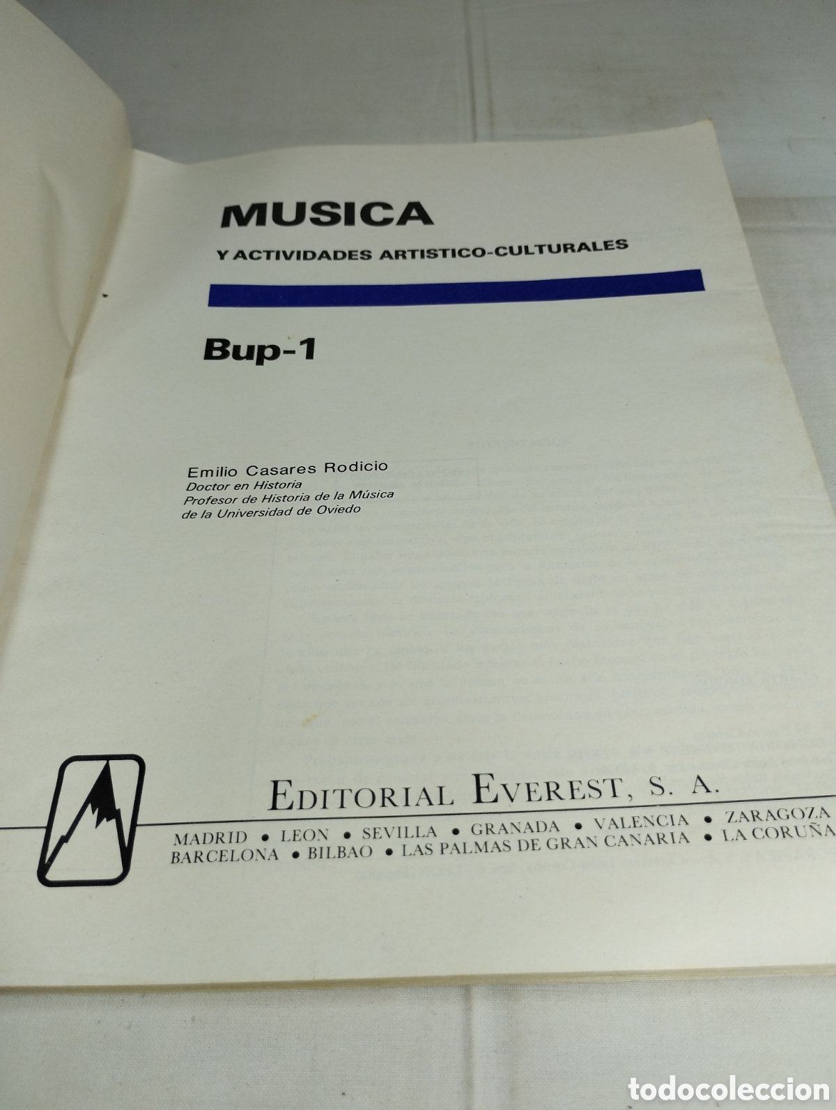 Libros de segunda mano: M&uacute;sica. 1&deg; de BUP. Editorial Everest, 1979 - Foto 2