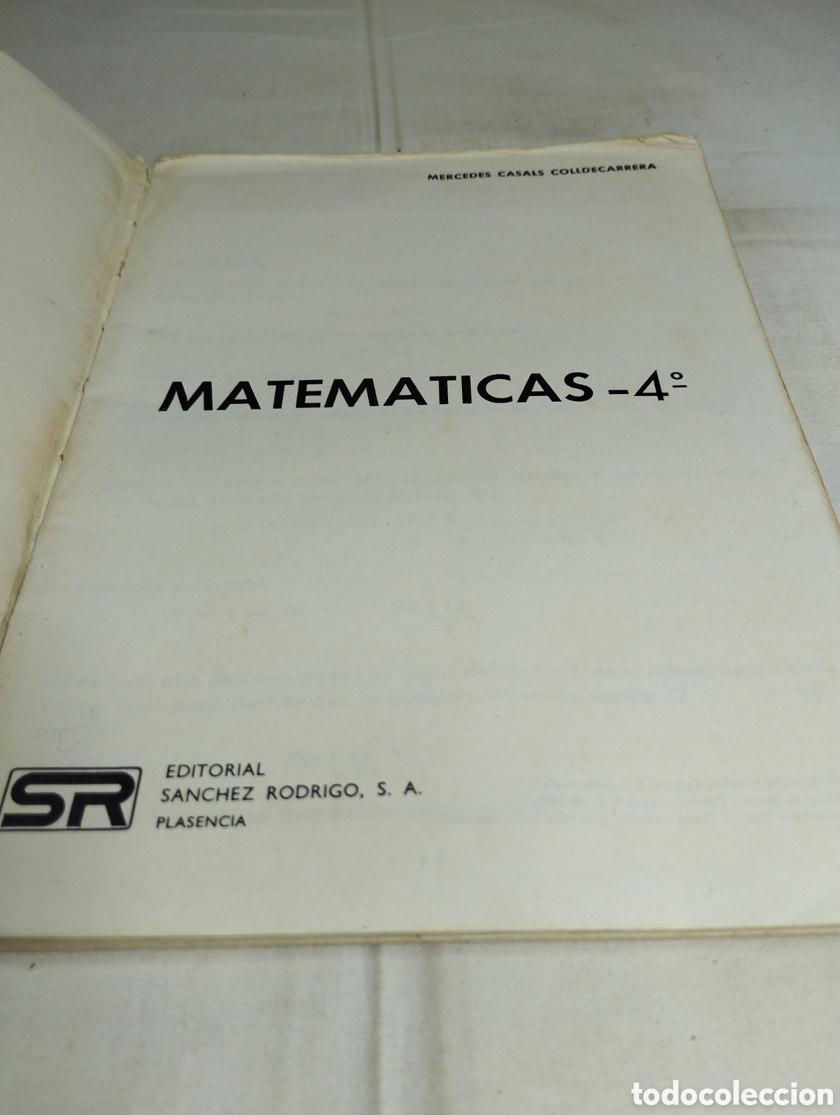 Libros de segunda mano: Matem&aacute;ticas 4&deg;. Editorial S&aacute;nchez Rodrigo, 1972 - Foto 2