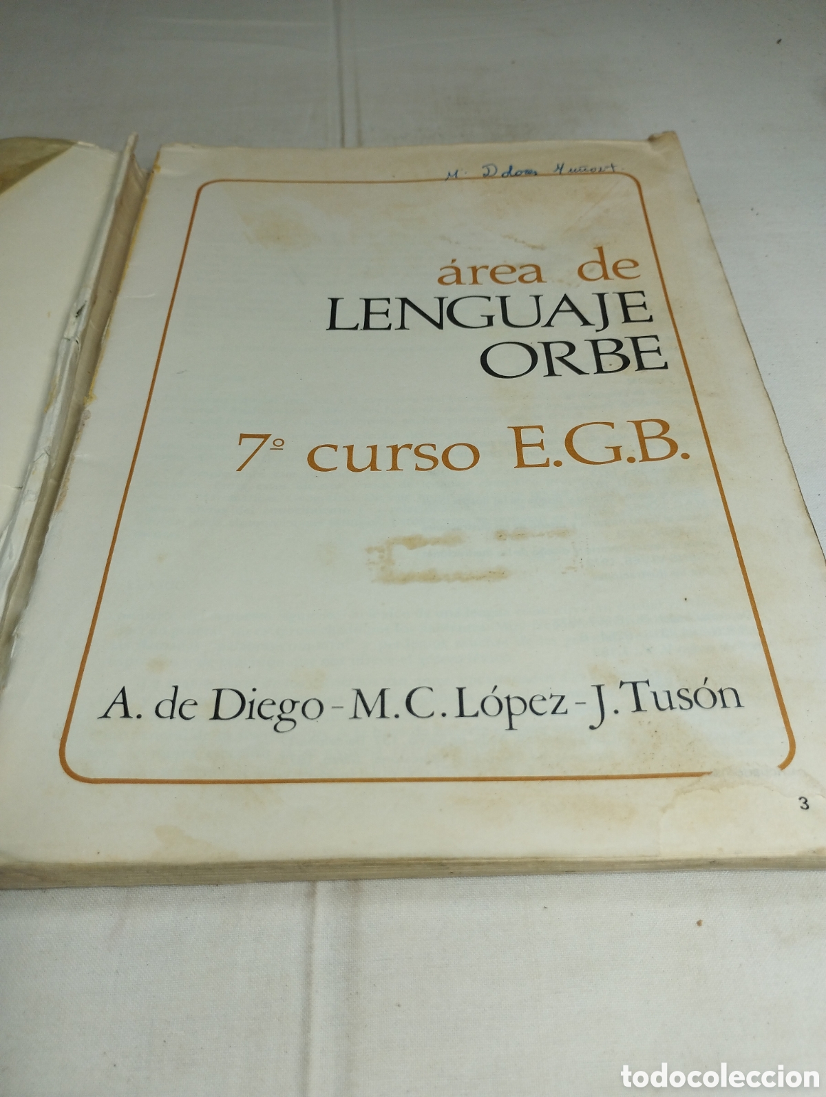 Libros de segunda mano: Lenguaje orbe. 7&deg; de EGB. Vicens-Vives, 1973 - Foto 2