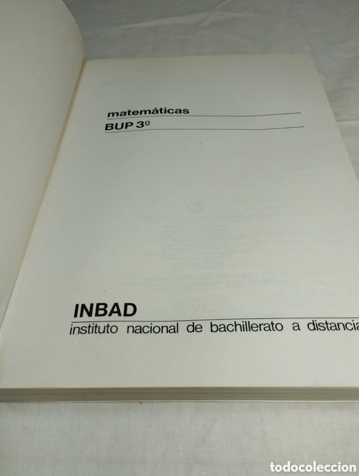 Libros de segunda mano: Matem&aacute;ticas 3&deg; BUP. INBAD, 1987 - Foto 2