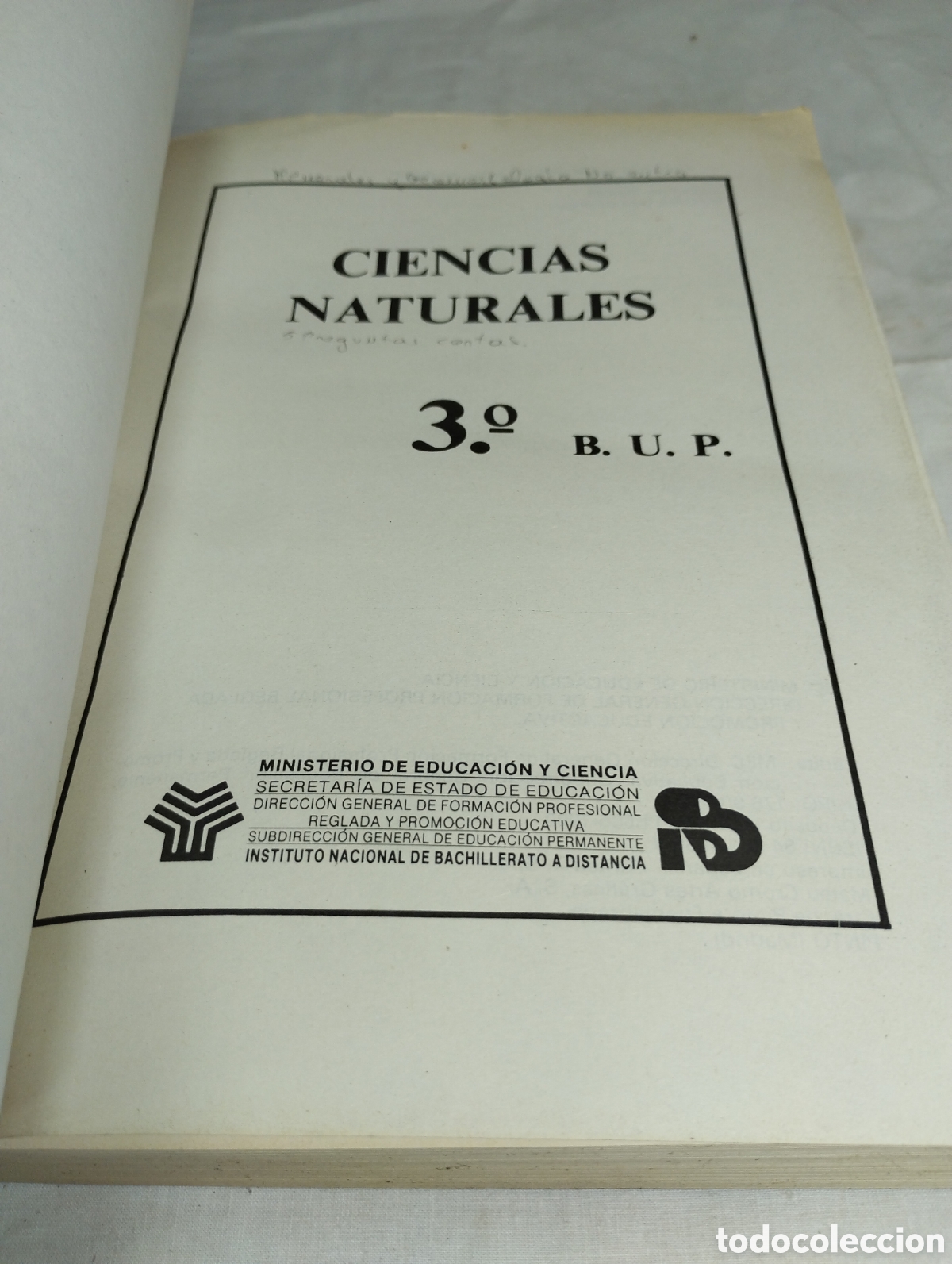 Libros de segunda mano: Ciencias naturales. 3&deg; BUP. INBAD 1990 - Foto 2