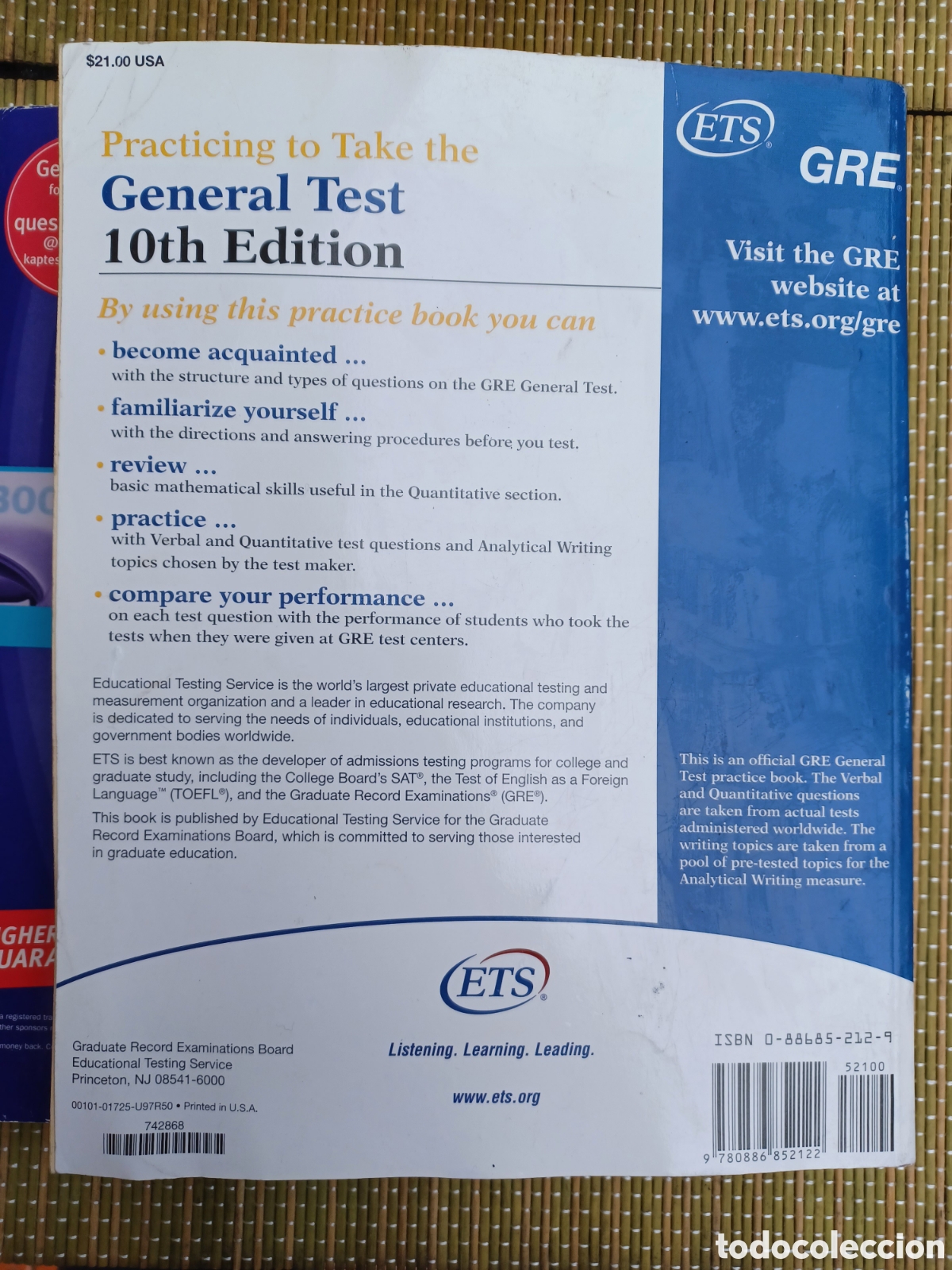 Libros de segunda mano: GRE General Test - ETS Paperback 10th Edition - Foto 2